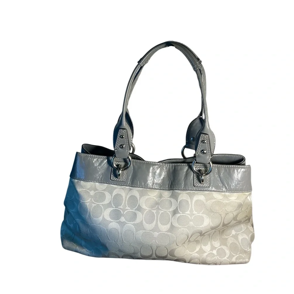 Coach Gray Penelope Signature Tote Bag